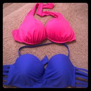 2 D cup bikini tops $20 for both